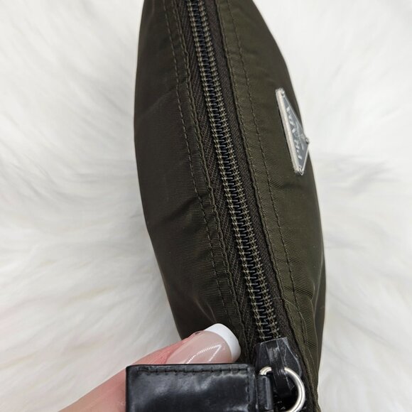 Prada Tessuto Khaki Nylon Pouch - Picture 9 of 9